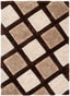 Posh Brown Modern Geometric 3D Textured Shag Rug SF-37