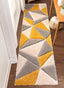 Venice Yellow Modern Geometric 3D Textured Shag Rug SF-41