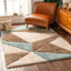 Venice Ivory Modern Geometric 3D Textured Shag Rug By Chill Rugs SF-42-