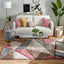 Venice Modern Geometric Triangle Pattern Shag Grey Blush 3D Textured Thick & Soft Shag Rug SF-47