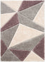 Venice Purple Modern Geometric 3D Textured Shag Rug SF-48