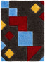 Teahupo Black Modern Geometric 3D Textured Shag Rug By Chill Rugs SF-53-