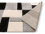Escondido Black Modern Geometric 3D Textured Shag Rug SF-63-