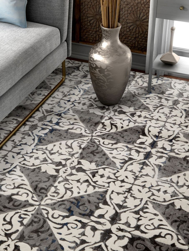 Devotion Grey Modern Geometric Rug SI-48