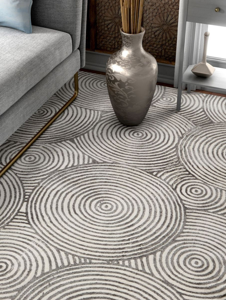 Glee Grey Modern Geometric Rug SI-88