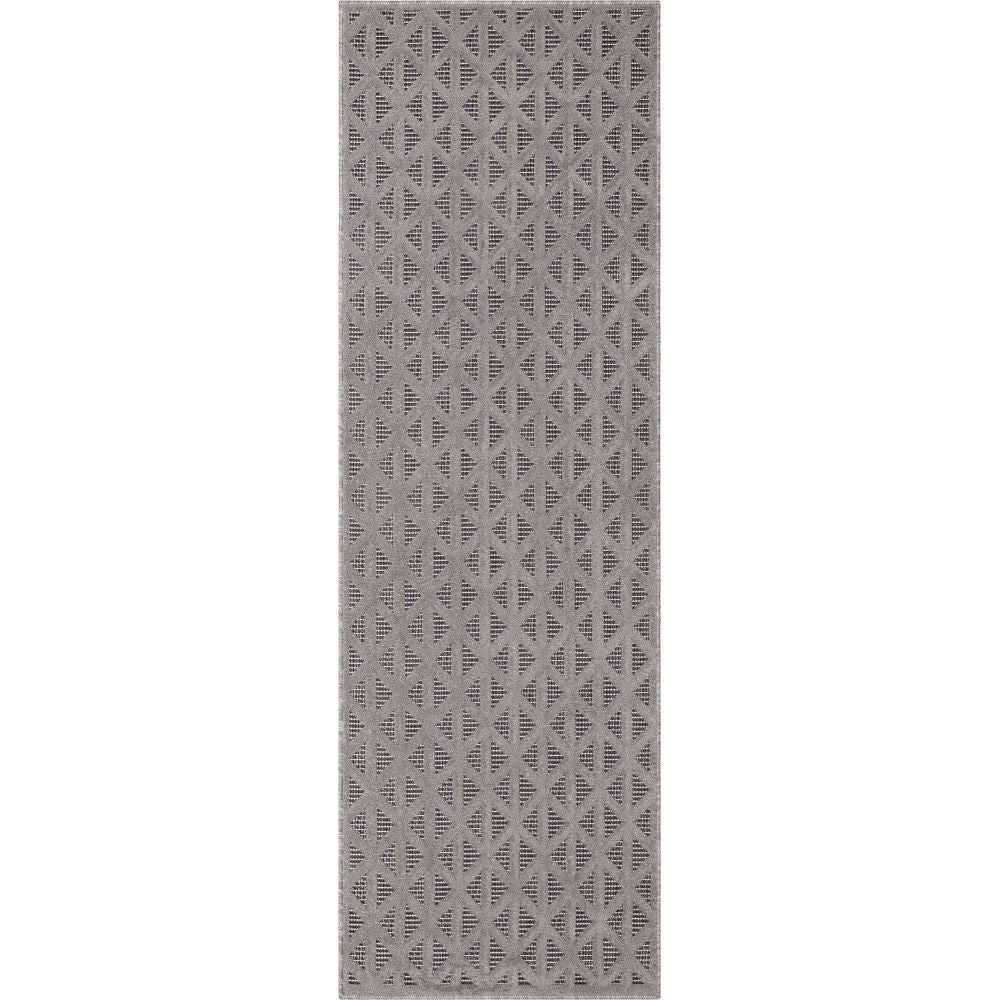 Ciel Modern Geometric Indoor/Outdoor Grey High-Low Rug SIL-17