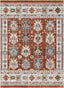 Kestrel Vintage Tribal Floral Pattern Rust Textured Rug TEN-30