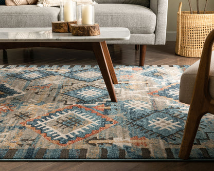 Luci Global Moroccan Tribal Blue Rug TK-74