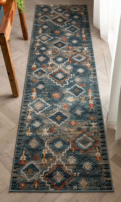 Luci Global Moroccan Tribal Blue Rug TK-74