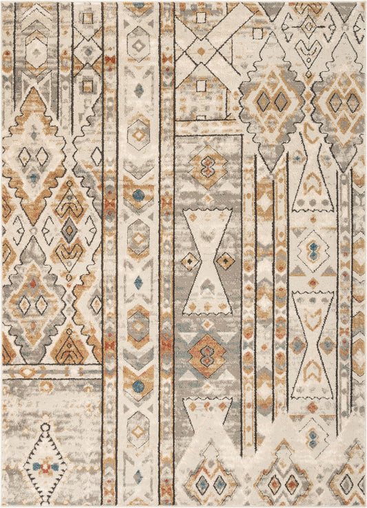 Vanda Global Tribal Geometric Grey Rug TK-82