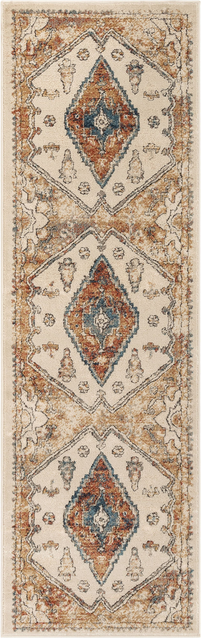 Aliz Vintage Medallion Aztec Rust Rug TK-90