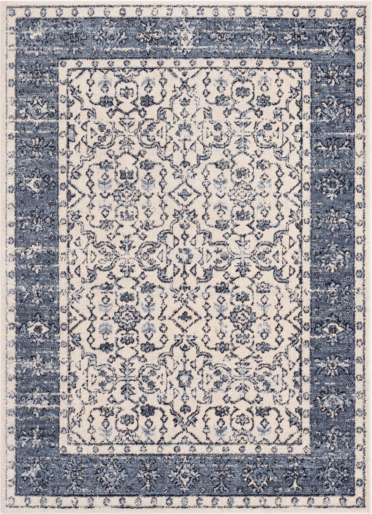 Savona Persian Floral Medallion Blue Rug TOP-24