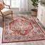 Novara Vintage Oriental Medallion Pattern Red Rug TOP-40