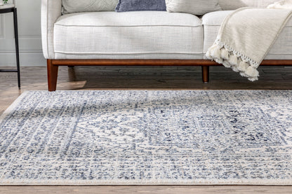 Pesaro Vintage Oriental Medallion Light Blue Rug TOP-56