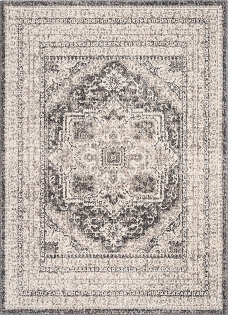 Pesaro Vintage Oriental Medallion Brown Rug TOP-58