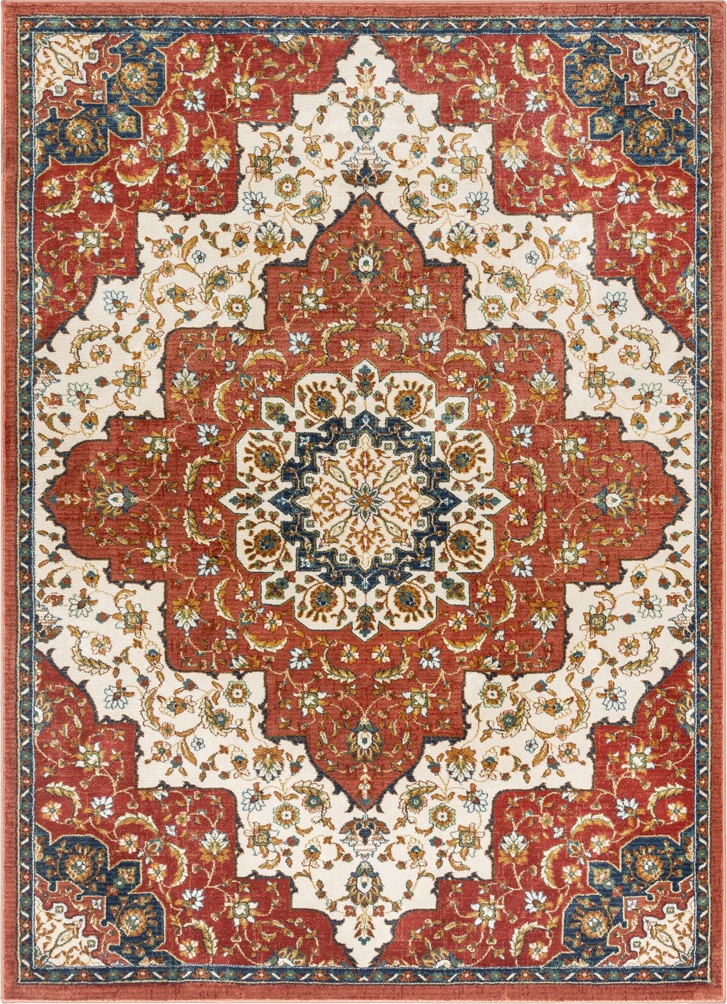 Oracle Crimson Traditional Medallion Authentic Rug TU-10