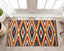 Mia Southwestern Tribal Aztec Bohemian Blue Rug TU-174