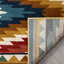 Mia Southwestern Tribal Aztec Bohemian Blue Rug TU-174