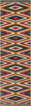 Mia Southwestern Tribal Aztec Bohemian Blue Rug TU-174