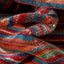 Nampa Tribal Stripes Geometric Pattern Red Distressed Rug TU-210