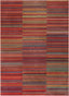 Nampa Tribal Stripes Geometric Pattern Red Distressed Rug TU-210