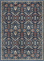 Caldwell Floral Oriental Pattern Blue Distressed Rug TU-224