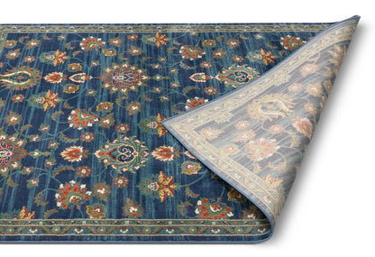 Arya Blue Traditional Oriental Distressed Rug TU-74