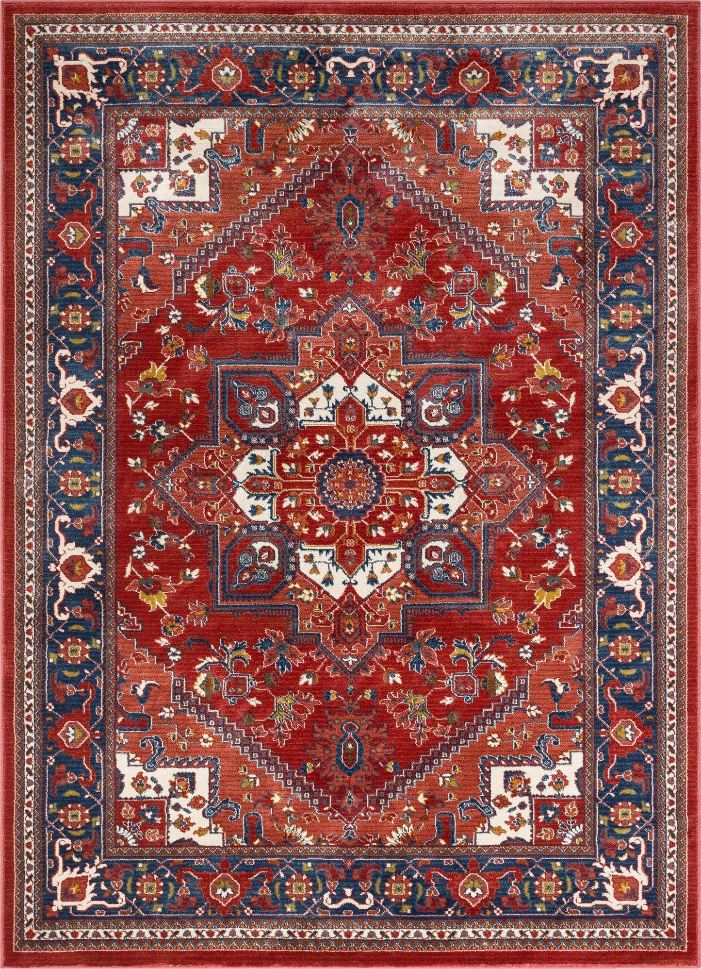 Jackie Crimson Traditional Medallion Tribal Rug TU-90