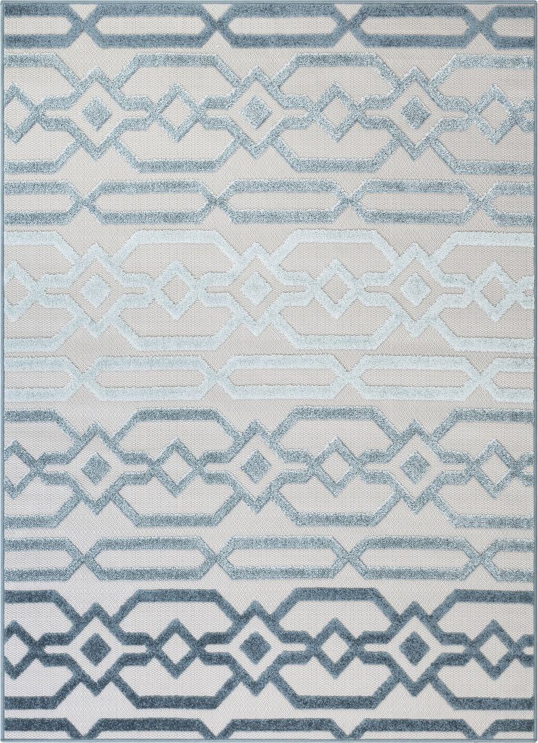 Emila Blue Contemporary Geometric Rug VAL-04