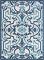 Toma Blue Victorian Geometric Rug VAL-34