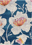 Colombia Blue Modern Flower Rug VE-134
