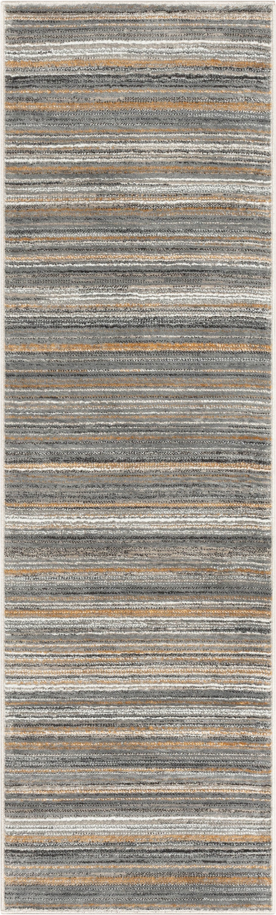 Giselle Modern Abstract Striped Grey Rust Rug VER-110