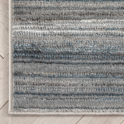 Giselle Modern Abstract Striped Grey Rug VER-117