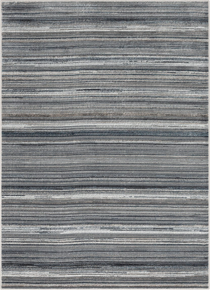 Giselle Modern Abstract Striped Grey Rug VER-117