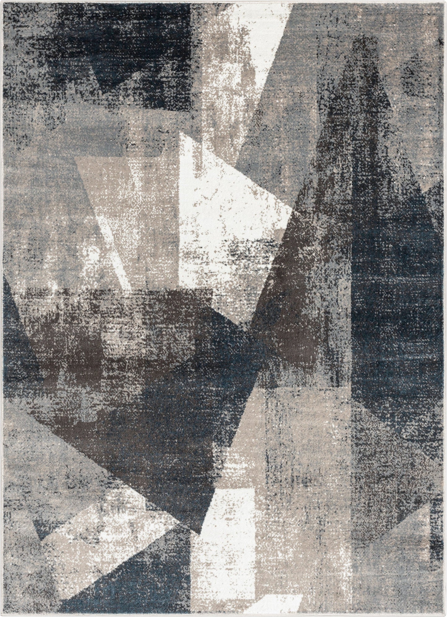 Kye Modern Abstract Geometric Grey Rug VER-127