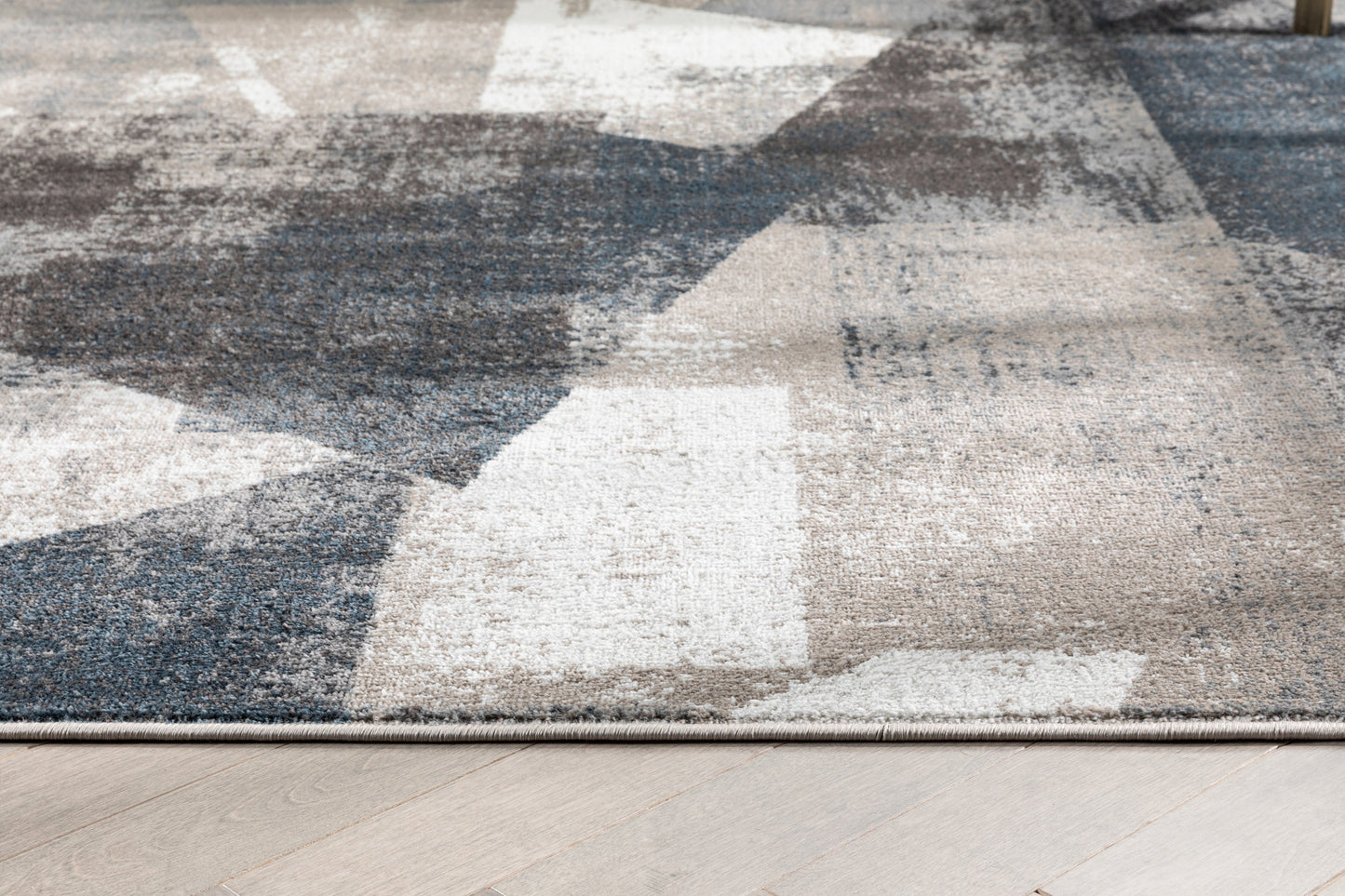 Kye Modern Abstract Geometric Grey Rug VER-127