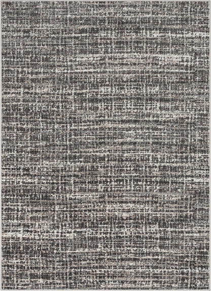 Zia Modern Abstract Striation Grey Rug VER-57