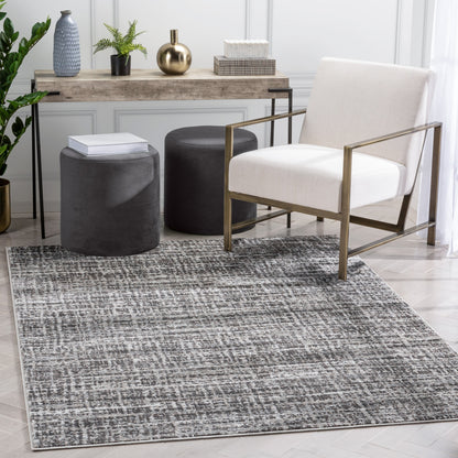 Zia Modern Abstract Striation Grey Rug VER-57