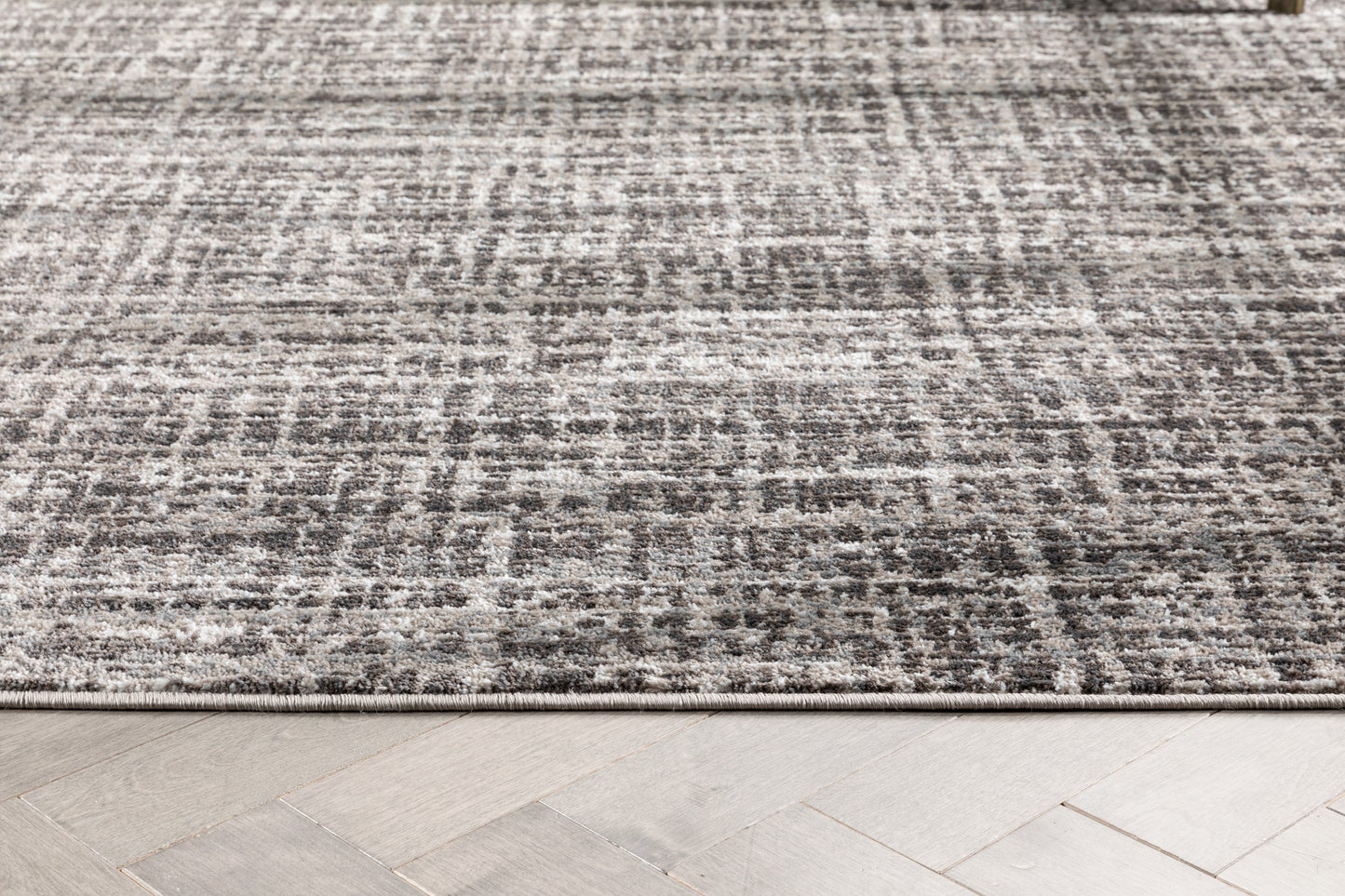 Zia Modern Abstract Striation Grey Rug VER-57