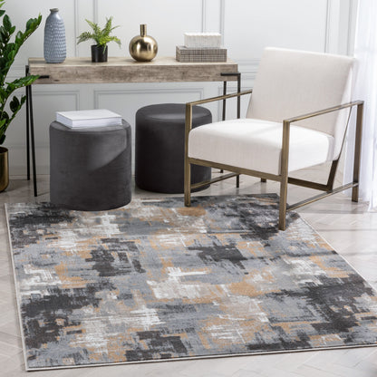 Lilith Modern Abstract Grey Rug VER-97