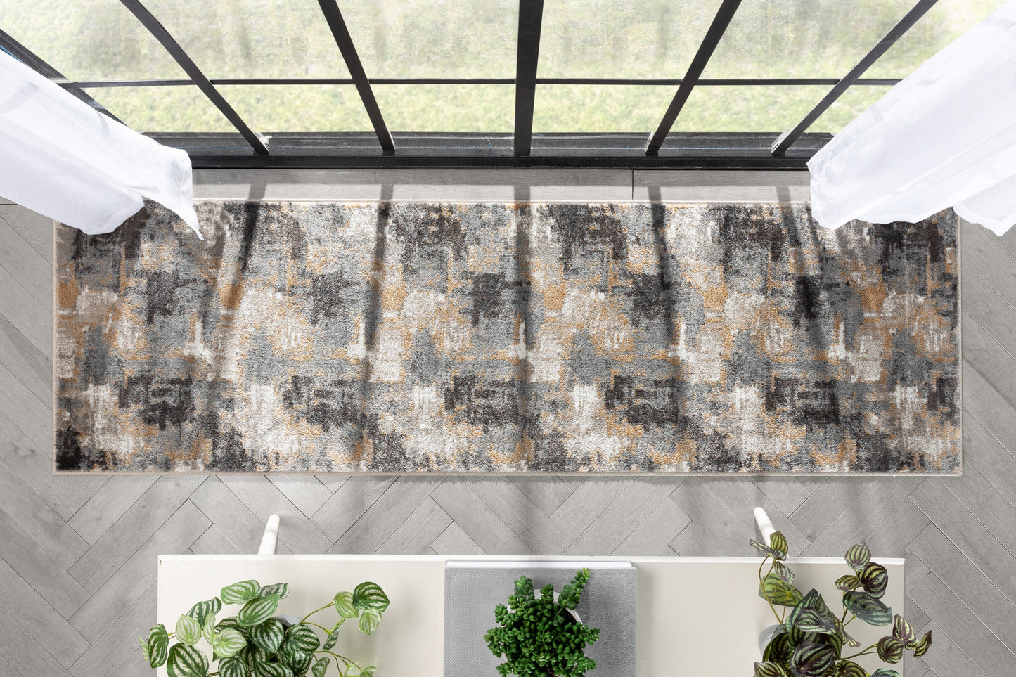 Lilith Modern Abstract Grey Rug VER-97