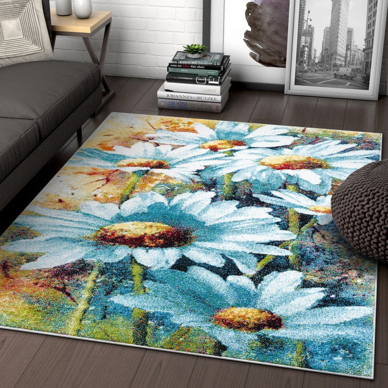 Endless Multi Modern Flower Rug VI165