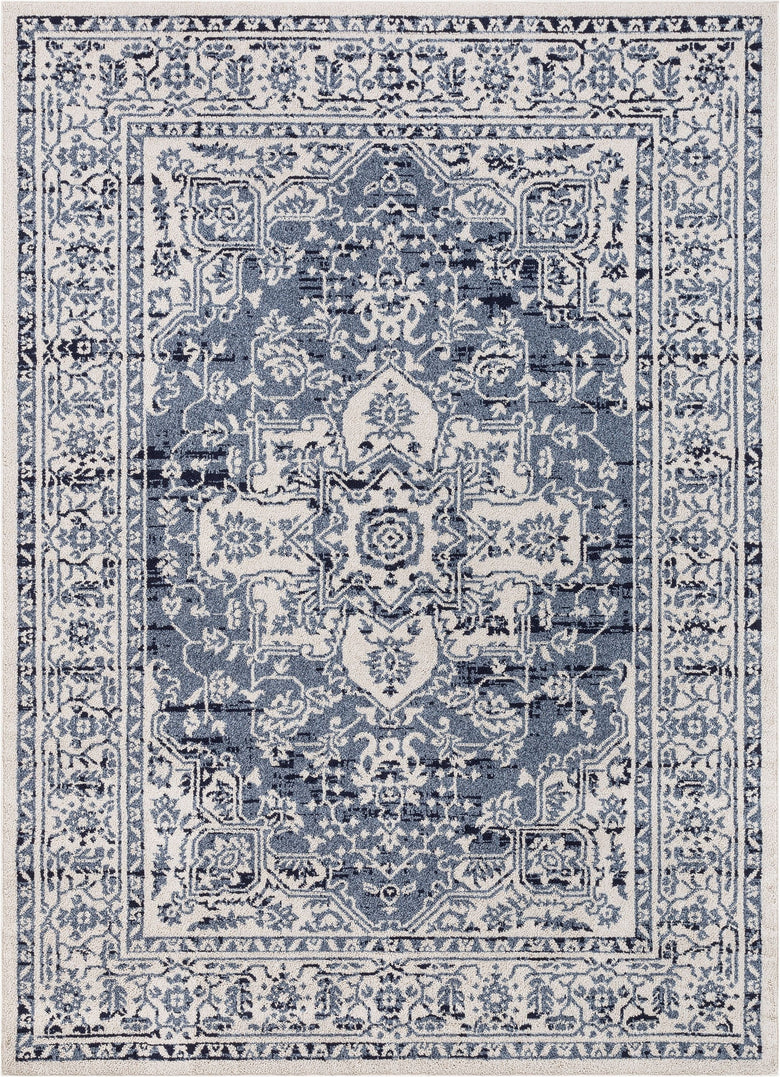 Benjamin Dark Blue Vintage Medallion Rug VR-04