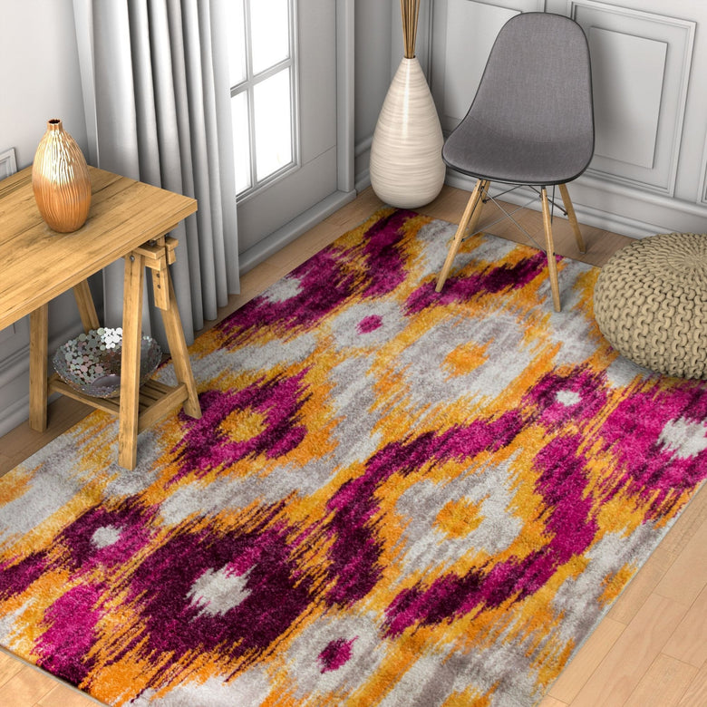 Rocambolesco Lavender Modern Ikat Rug VE-78