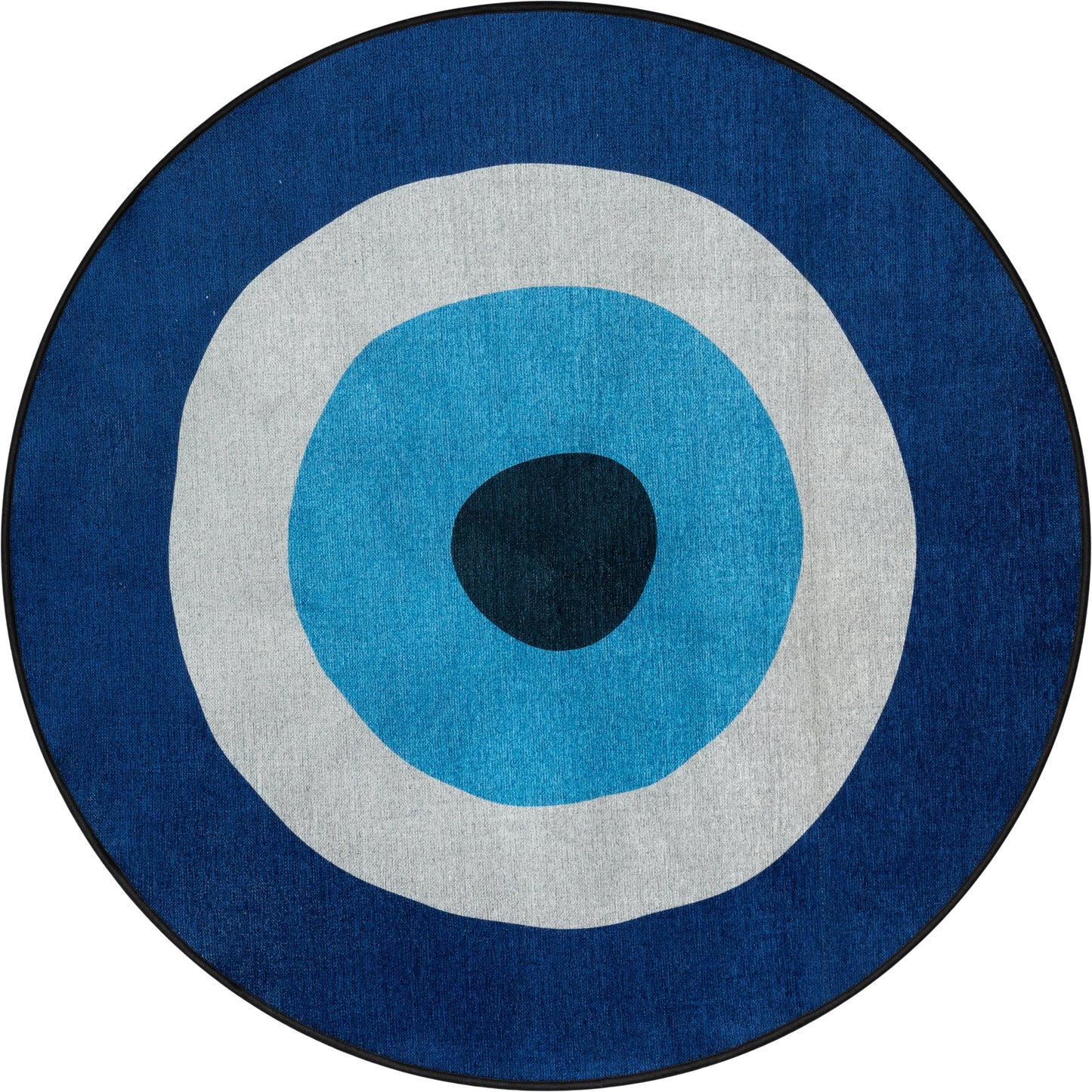 Apollo Evil Eye Blue Black Rug W-AP-41A