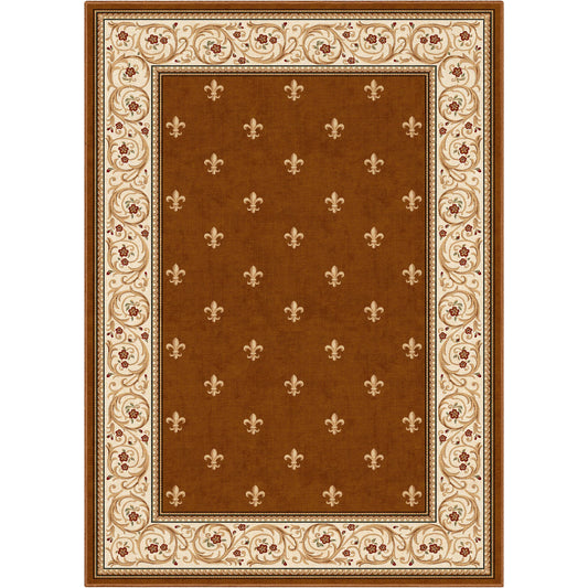 Apollo Fleur De Lis Brown Rug W-FDL-01C