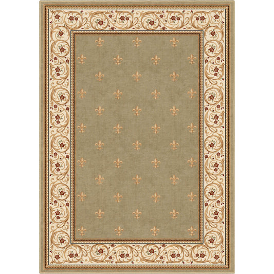 Apollo Fleur De Lis Light Green Rug W-FDL-01D