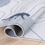 Safari Modern Grey Flat-Weave Washable Kids Rug W-KD-03A