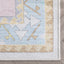 Ethnic Soft Medallion Modern Pink Light Blue Flat-Weave Washable Kids Rug W-KD-05B