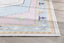 Ethnic Soft Medallion Modern Pink Light Blue Flat-Weave Washable Kids Rug W-KD-05B